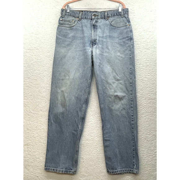 Vintage Levis 550 Jeans Mens 36x30 Blue Relaxed Fit Straight Leg Red Tab 90s - Picture 1 of 15